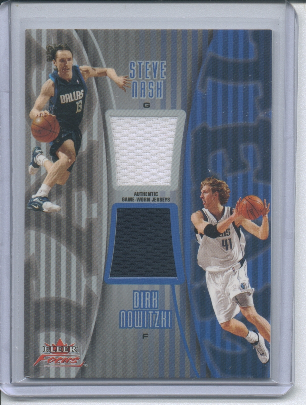 2003-04 Fleer Focus Tag Team Jerseys #7 Steve Nash/Dirk Nowitzki