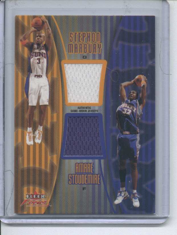 2003-04 Fleer Focus Tag Team Jerseys #10 Stephon Marbury/Amare Stoudemire