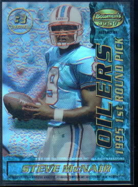 1995 Bowman's Best Mirror Images Draft Picks Refractors #3 Steve McNair/Shuler