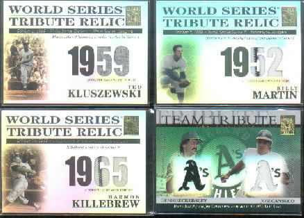 2003 Topps Tribute World Series Team Tribute Relics #EC Dennis Eckersley Jsy/Jose Canseco Jsy B