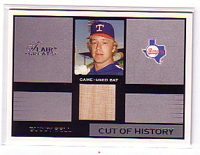 2003 Flair Greats Cut of History Game Used #3 Buddy Bell Bat