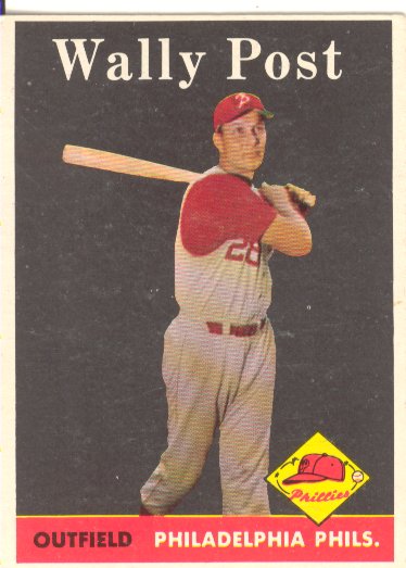 1958 Topps #387 Wally Post