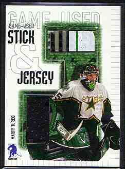 2003-04 BAP Memorabilia Jersey and Stick #SJ10 Marty Turco
