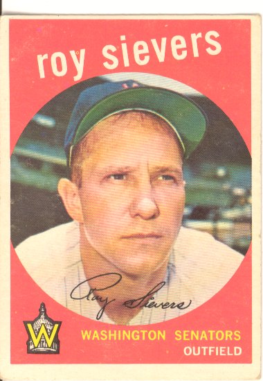 1959 Topps #340 Roy Sievers front image