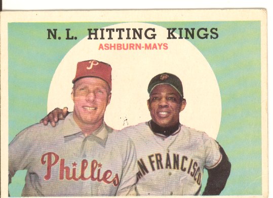 1959 Topps #317 NL Hitting Kings/Willie Mays/Richie Ashburn