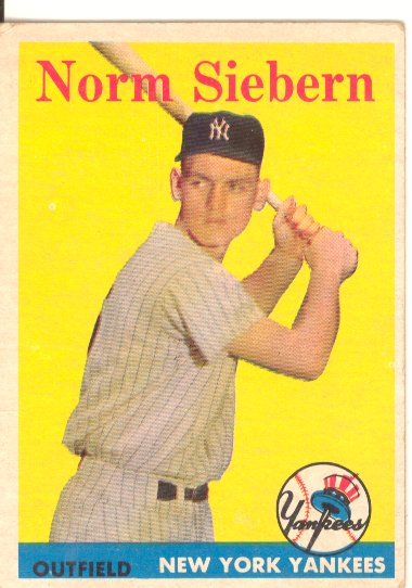1958 Topps #54 Norm Siebern RC