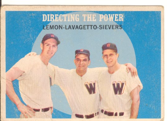 1959 Topps #74 Directing the Power/Jim Lemon/Cookie Lavagetto MG/Roy Sievers