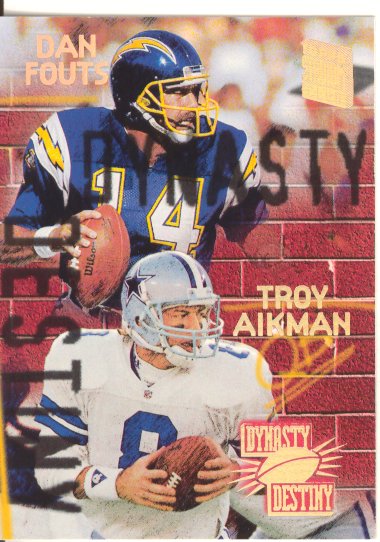 1994 Stadium Club Dynasty and Destiny #4 Troy Aikman/Dan Fouts