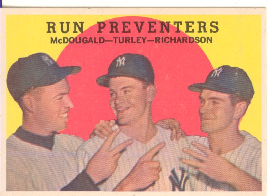 1959 Topps #237 Run Preventers/Gil McDougald/Bob Turley/Bobby Richardson