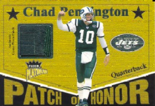 2003 Fleer Platinum Patch of Honor #PHCP2 Chad Pennington/219