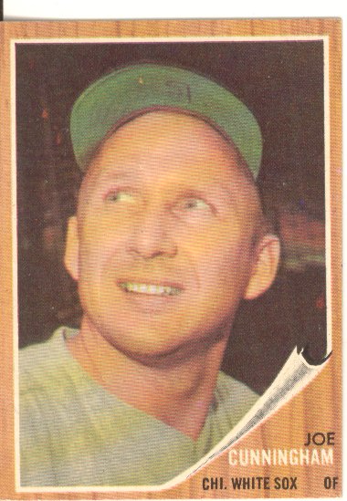 1962 Topps #195A Joe Cunningham/Green Tint