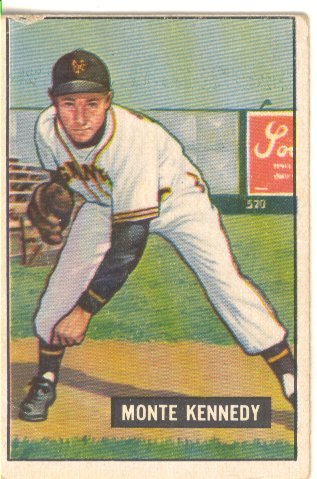 1951 Bowman #163 Monte Kennedy