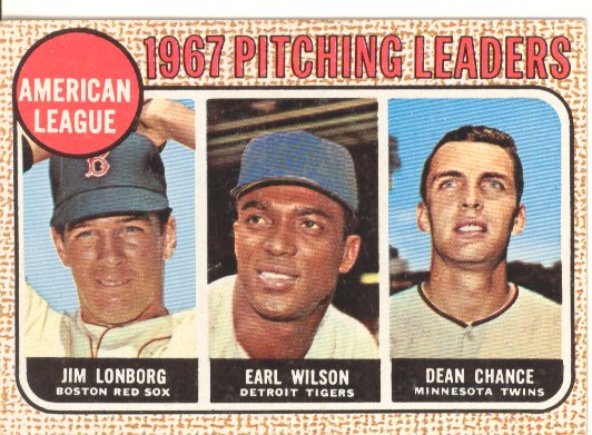 1968 Topps #10B AL Pitching Leaders/Jim Lonborg COR/Earl Wilson/Dean Chance