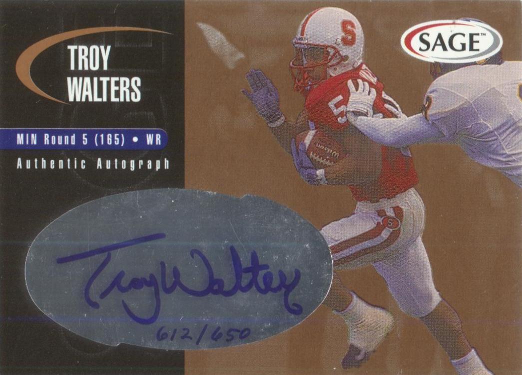 2000 SAGE Autographs Bronze #A48 Troy Walters/650