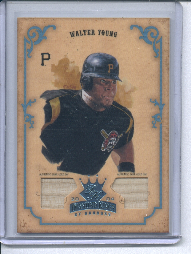 2004 Diamond Kings DK Combos Platinum #62 Walter Young Bat-Bat
