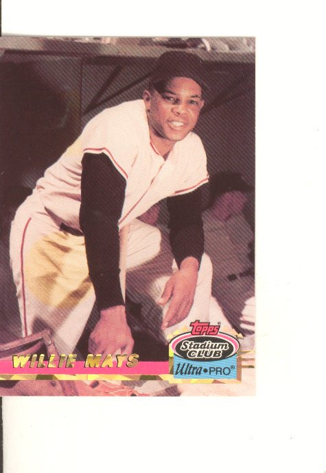 1993 Stadium Club Ultra-Pro #2 Willie Mays/Leaning on bat