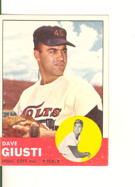 1963 Topps #189 Dave Giusti