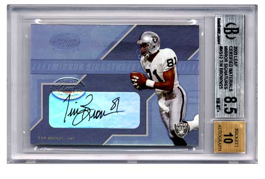 2003 Leaf Certified Materials Mirror Signatures #MS12 Tim Brown/25