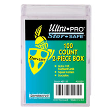 Ultra Pro 100 Count 2 Piece Plastic Storage Box for gaming & sportscards !!