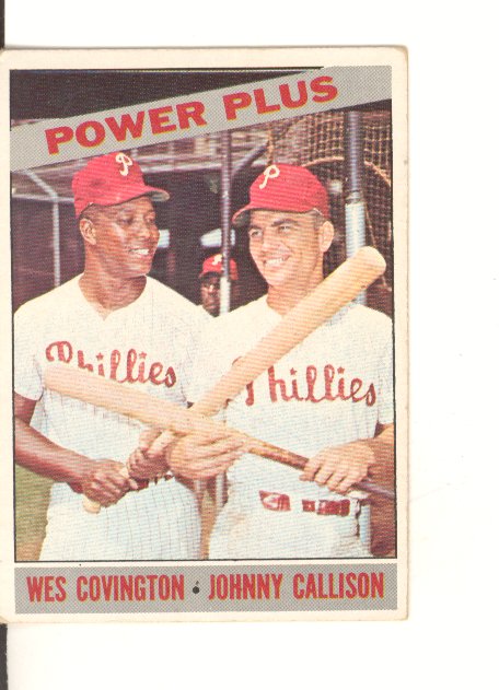 1966 Topps #52 Power Plus/Wes Covington/Johnny Callison