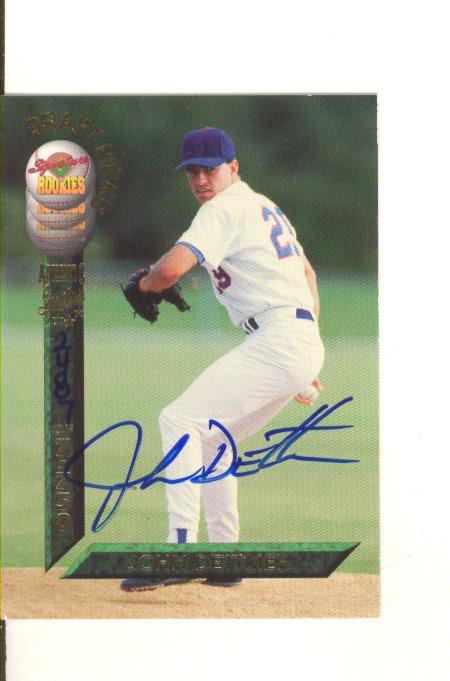 1994 Signature Rookies Draft Picks Signatures #91 John Dettmer