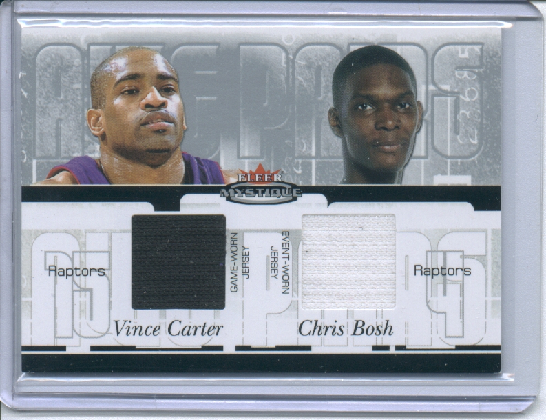 2003-04 Fleer Mystique Awe Pairs Dual Jerseys #VCCB Vince Carter/Chris Bosh
