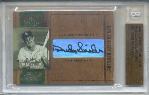 2004 Prime Cuts MLB Icons Signature #21 Duke Snider/25