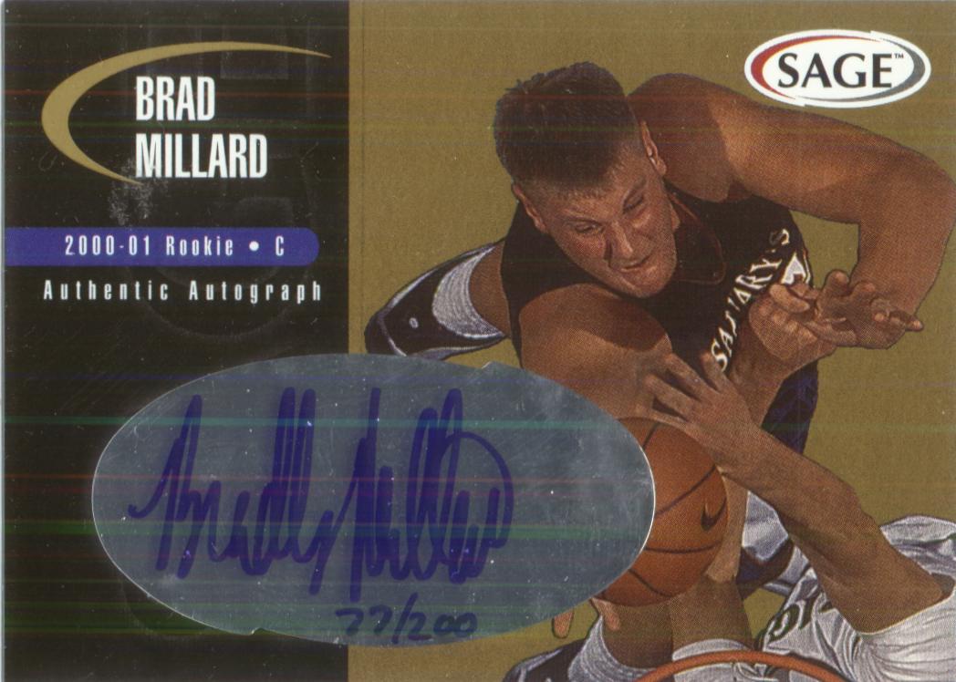 2000 SAGE Autographs Gold #A35 Brad Millard/200