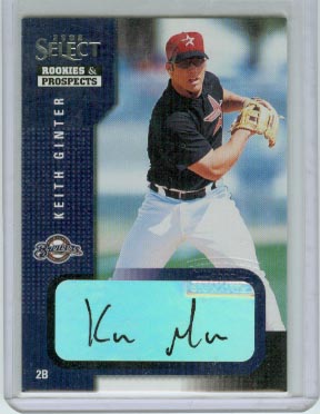 2002 Select Rookies and Prospects #55 Keith Ginter/Black Autograph