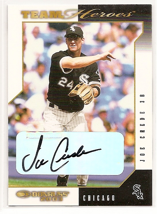 2003 Donruss Team Heroes Autographs #122 Joe Crede/250