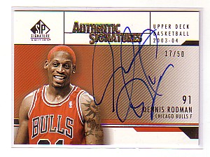 2003-04 SP Signature Edition Signatures Gold #DR Dennis Rodman