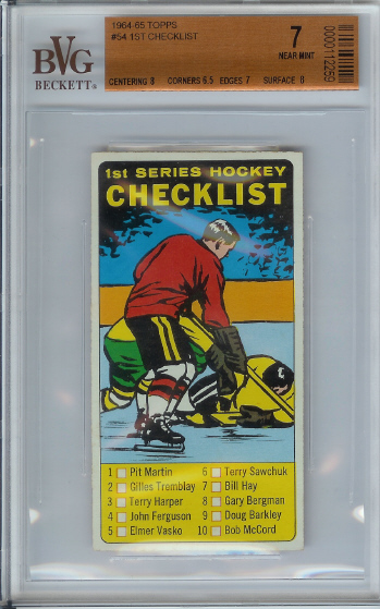 1964-65 Topps #54 1st Checklist