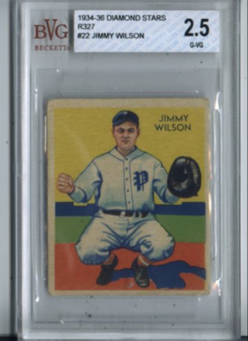 1934-36 Diamond Stars R327 #22 Jimmy Wilson BVG Vintage 2.5 Philadelphia NICE!!