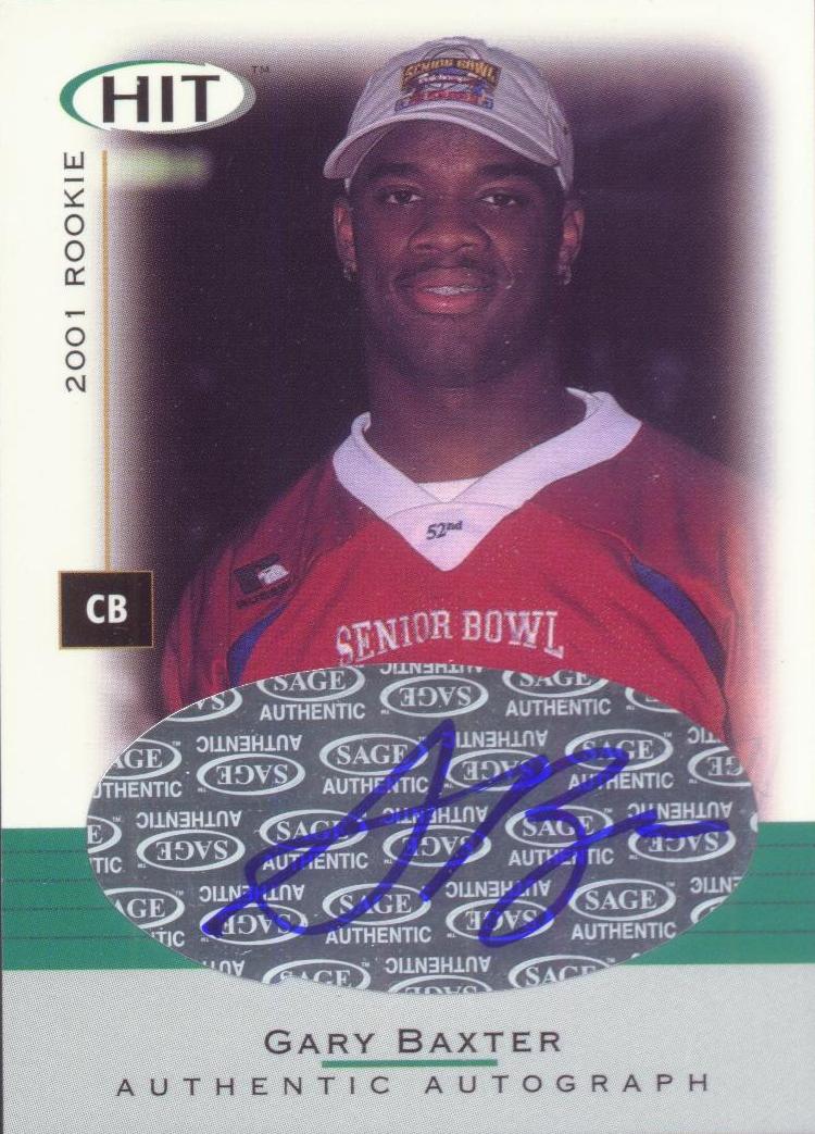 2001 SAGE HIT Autographs #A18 Gary Baxter