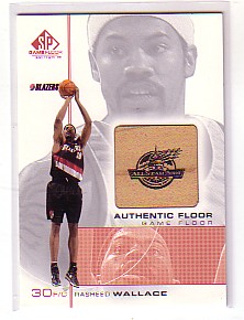 2000-01 SP Game Floor Authentic Floor #RW Rasheed Wallace AS