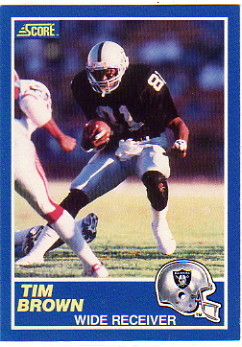 1989 Score #86 Tim Brown RC
