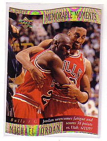 1997-98 Collector's Choice Memorable Moments #1 Michael Jordan