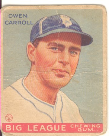 1933 Goudey #72 Owen Carroll RC