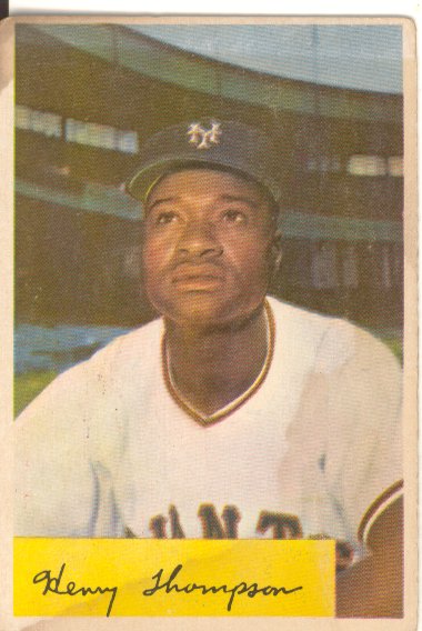 1954 Bowman #217A Henry Thompson .956/.951 Fielding Avg.