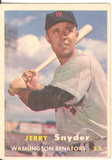 1957 Topps #22 Jerry Snyder UER/Photo actually Ed Fitzgerald