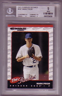 2001 Donruss Rookies #R87 Mark Prior RC ROOKIE BGS-9 MINT Chicago Cubs BGS