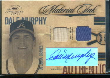 2004 Timeless Treasures Material Ink Combos Prime #7 Dale Murphy Bat-Jsy/5