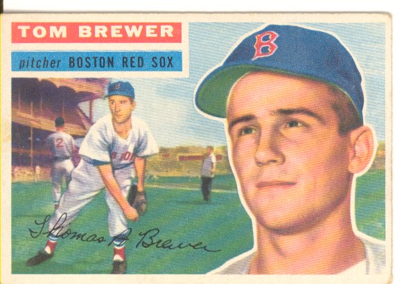 1956 Topps #34 Tom Brewer DP