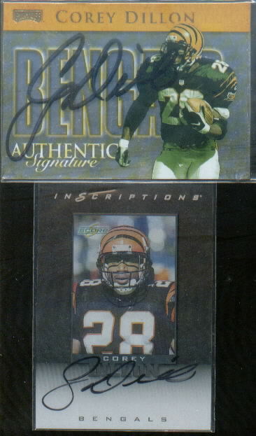 1999 Playoff Prestige SSD Checklists Autographs #CL7 Corey Dillon