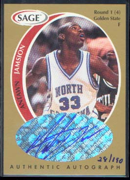 1998 SAGE Autographs Gold #A20 Antawn Jamison/190