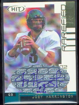 2002 SAGE HIT Autographs Rarefied Gold #H3 Joey Harrington