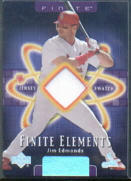 2003 Upper Deck Finite Elements Game Jersey #JE Jim Edmonds