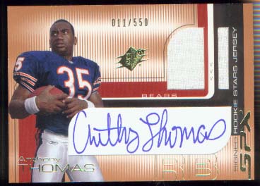 2001 SPx #109G Anthony Thomas JSY AU/550 RC