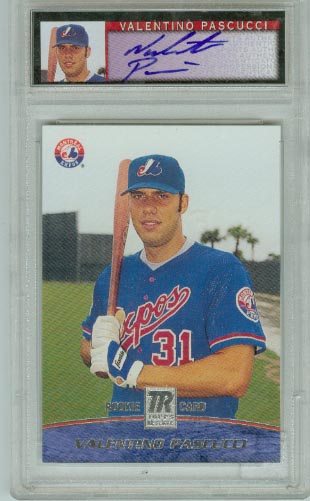 2001 Topps Reserve Rookie Autographs PSA #105 Valentino Pascucci