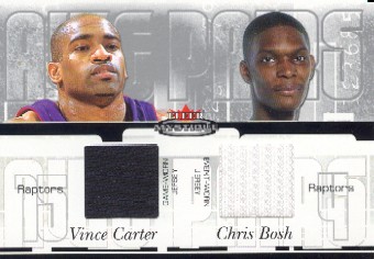 2003-04 Fleer Mystique Awe Pairs Dual Jerseys 250 #VCCB Vince Carter/Chris Bosh